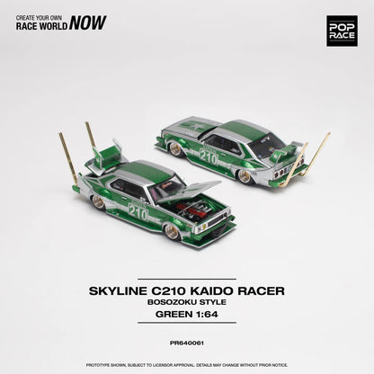 POPRACE 1:64 Skyline C210 Kaido Racer (BOSOZOKU STYLE)