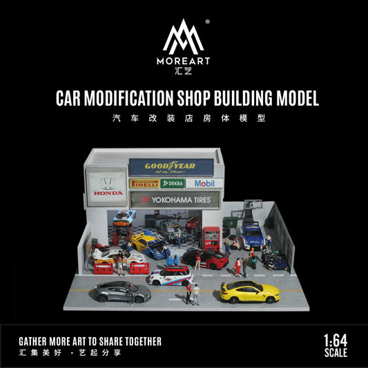 MoreArt 1:64 Car Modification Shop LOT SCENE