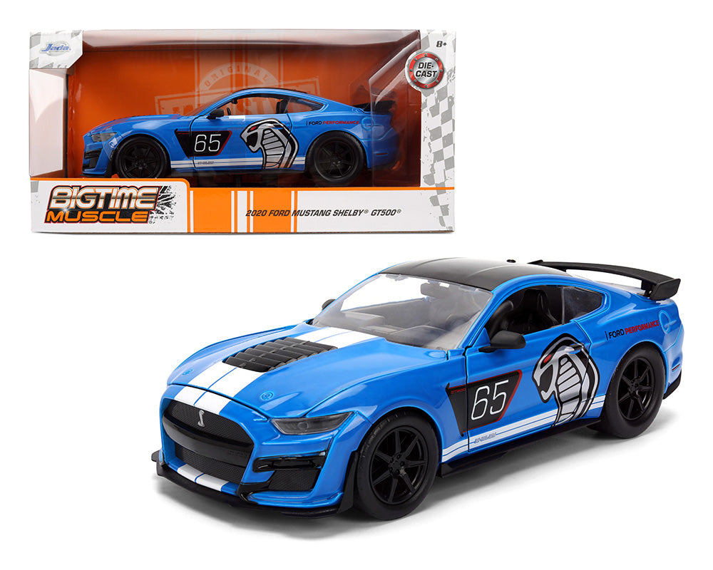 Jada 1:24 2020 Ford Mustang Shelby GT500 – Blue – Bigtime Muscle