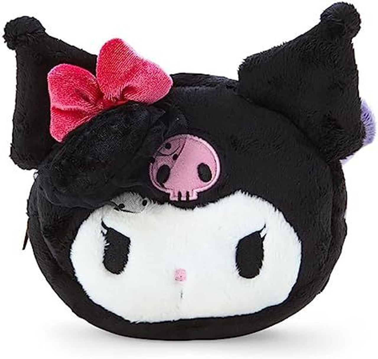 Sanrio Kuromi & Baku Face Shaped Fur Pouch (Delusional Lady Kuromi)