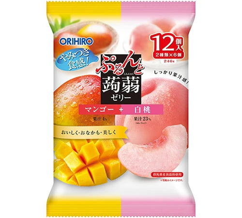 ORIHIRO Konjac Jelly Mango & White Peach