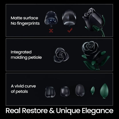 SupreOwls  Three Black Roses Building Block Set