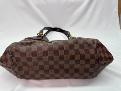 LOUIS VUITTON Sistina GM Shoulder Bag Damier Ebene Leather Brown N41540