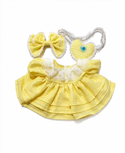Meemo Bear yellow casual dress doll outfit
