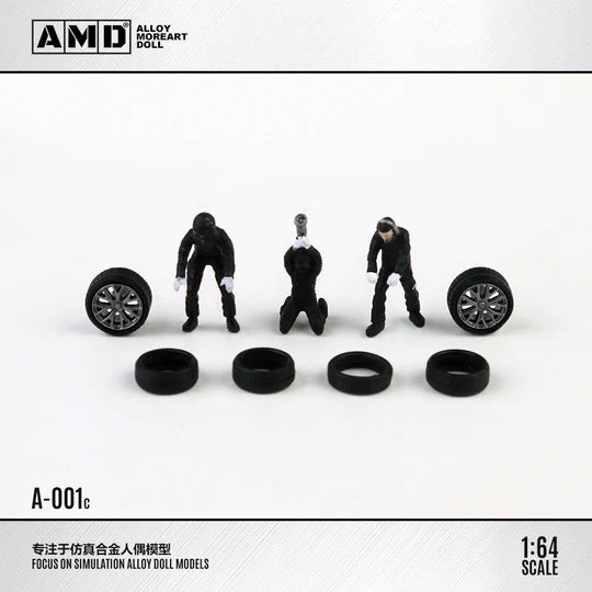 MoreArt ALLOY MOREART DOLL 1:64 Car Repair Worker Doll