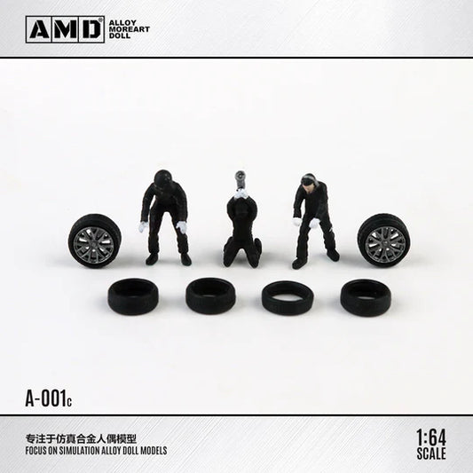 MoreArt ALLOY MOREART DOLL 1:64 Car Repair Worker Doll