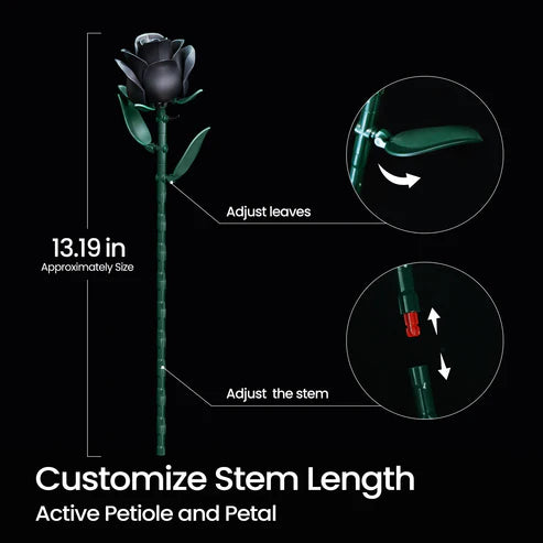 SupreOwls  Three Black Roses Building Block Set