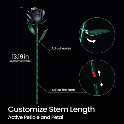 SupreOwls  Three Black Roses Building Block Set