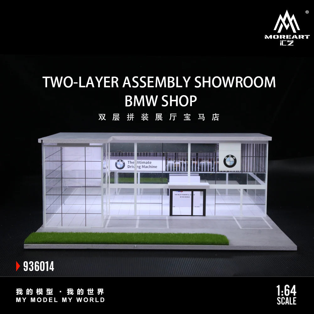 MoreArt 1:64 TWO-LAYER ASSEMBLY SHOWROOM BMW SHOP MO936014