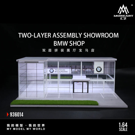 MoreArt 1:64 TWO-LAYER ASSEMBLY SHOWROOM BMW SHOP MO936014