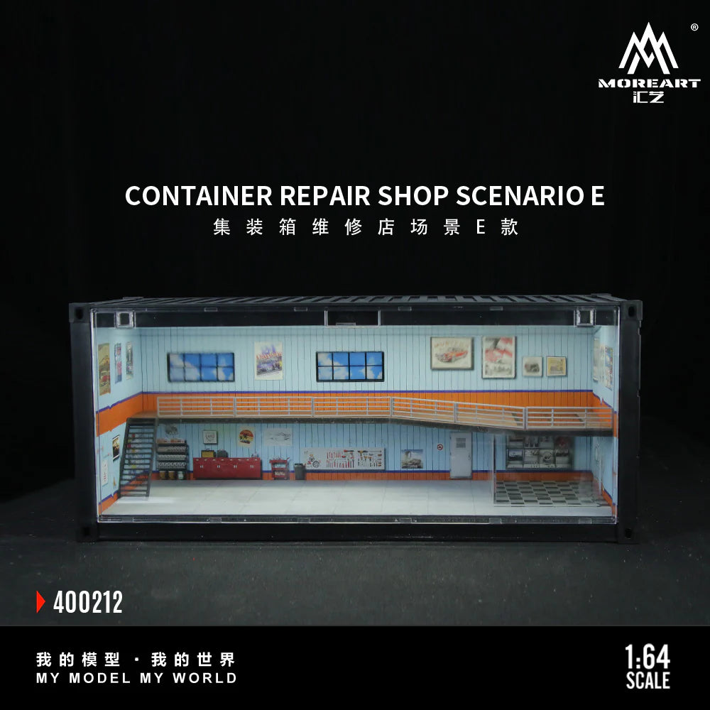 MoreArt 1:64 CONTAINER REPAIR SHOP SCENEARIO E MO400212