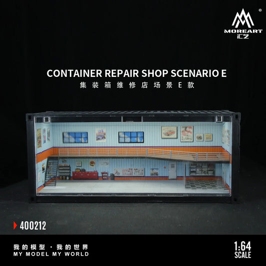 MoreArt 1:64 CONTAINER REPAIR SHOP SCENEARIO E MO400212