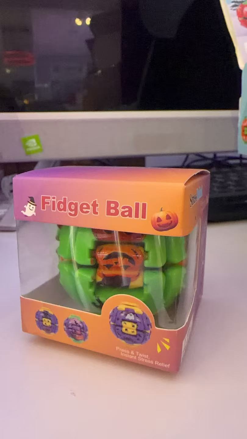 Halloween Decompress Rotate Fidget Ball - Assorted