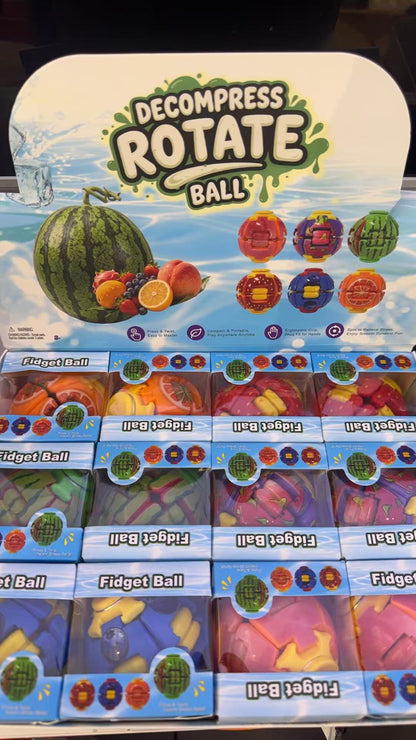 Fruit Decompress Rotate Fidget Ball - Assorted