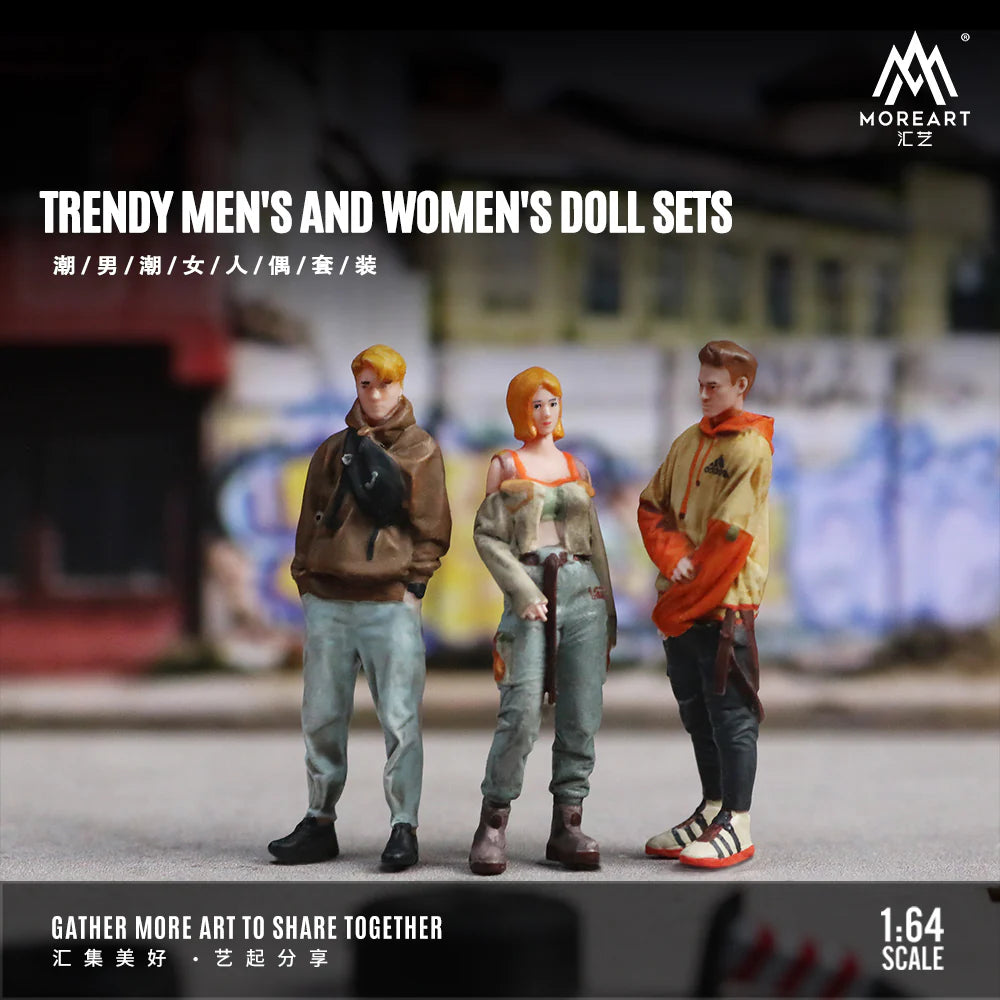 MoreArt 1:64 TRENDY MEN'S AND WOMEN'S DOLL SETS MO223028