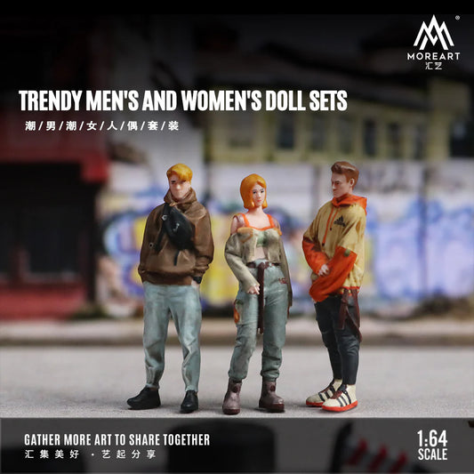 MoreArt 1:64 TRENDY MEN'S AND WOMEN'S DOLL SETS MO223028