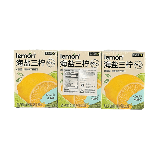 Lexiaopai Sea Salt Triple Lemon NFC Juice 200ml x 3