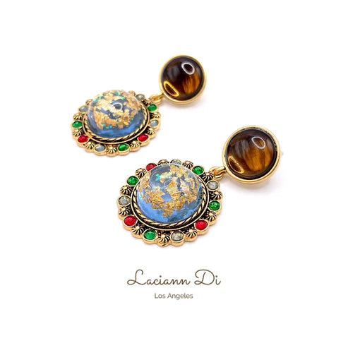 Laciann Di Gold Leaf Glaze Earrings