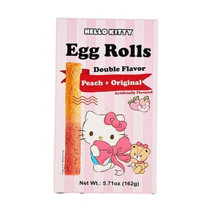 Sanrio Hello Kitty Double Flavor Egg Rolls - Peach andOriginal Flavor 5.71oz