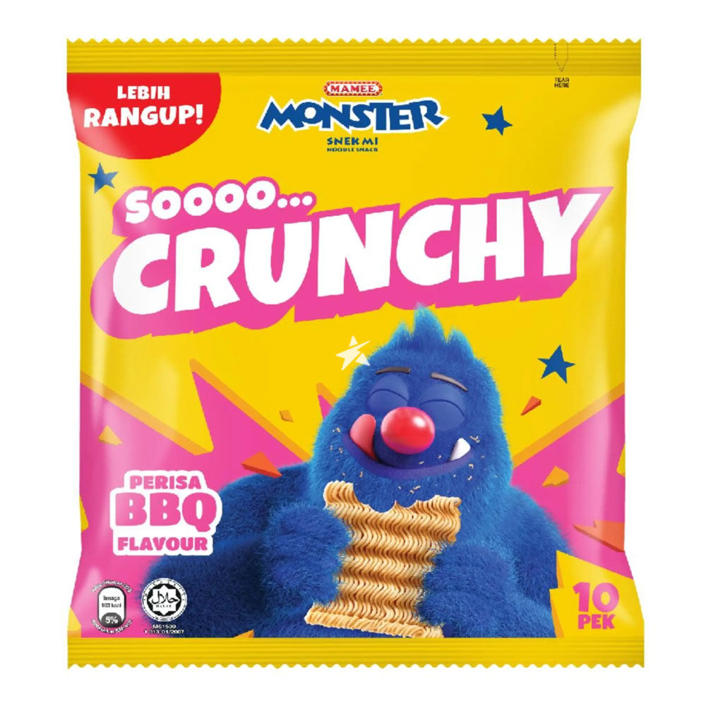 "Mamee Monster BBQ 20g x 10s -family
pack