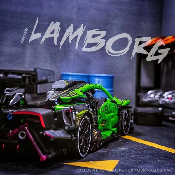 CACO BLOCK C019 Lamborghini green sports car 1:14