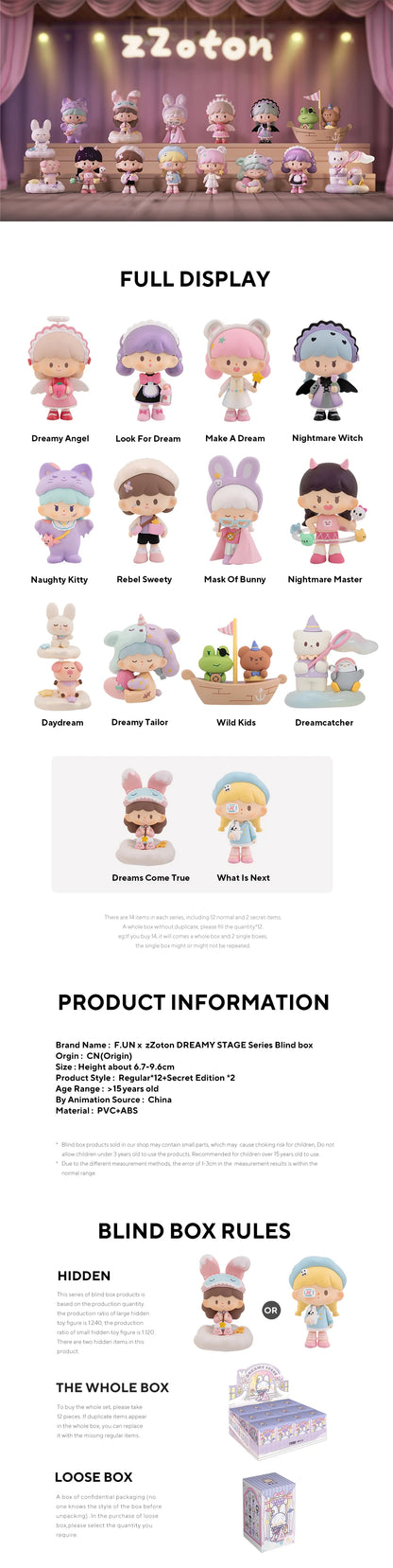 zZoton zhuodawang DREAMY STAGE SERIES BLIND BOX