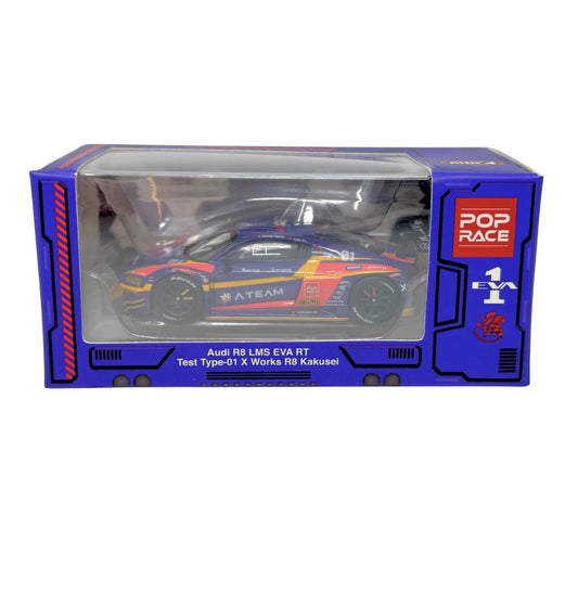 Pop Race EVA RT Audi R8 LMS Type-01 X Works R8 Kakuisei 1:64 Diecast