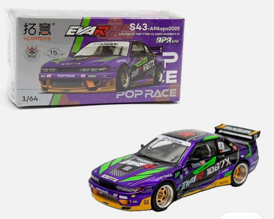 Pop Race Xcartoys 1:64 Nissan EVA RT Test Type-01 1087X Pandem S13 APAxpo 2025