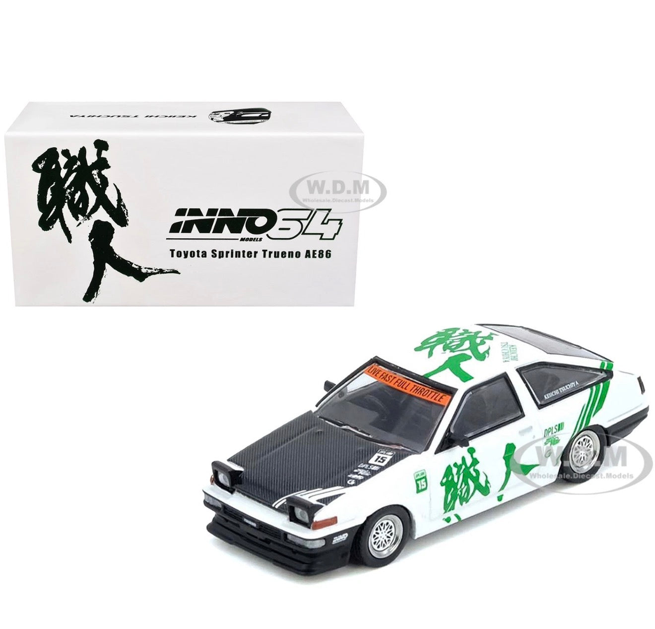 TOYOTA SPRINTER TRUENO (AE86) RHD #15 TSUCHIYA 1/64 BY INNO MODELS IN64-AE86-KT