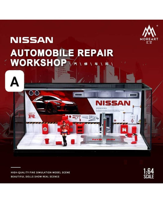 MoreArt 1/64 AUTOMOBILE REPAIR WORK SHOP Nissan MO641077