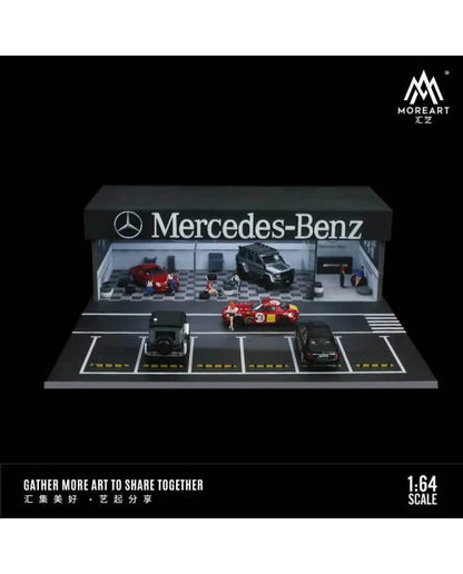 MoreArt Diorama Mercedes Benz Modification Shop Model 1:64