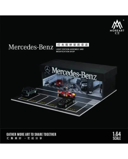 MoreArt Diorama Mercedes Benz Modification Shop Model 1:64