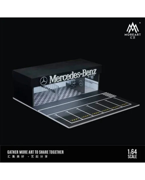 MoreArt Diorama Mercedes Benz Modification Shop Model 1:64