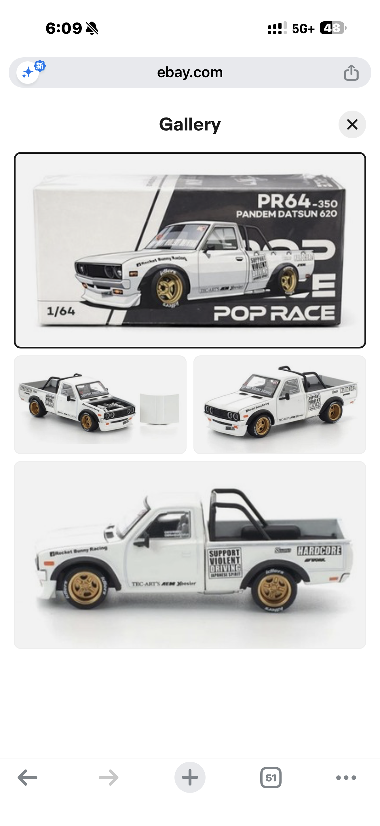 POP RACE PANDEM DATSUN 620 PR64-350 2026