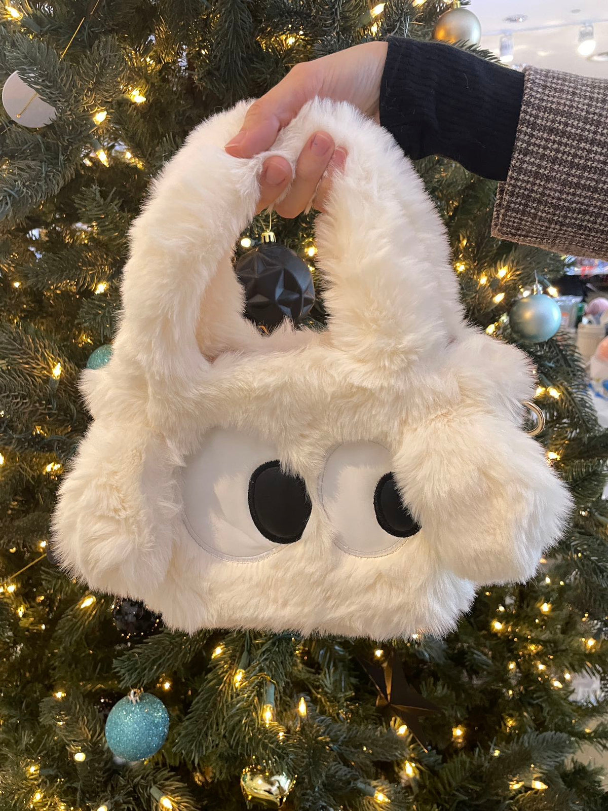 Big eye plush handbag