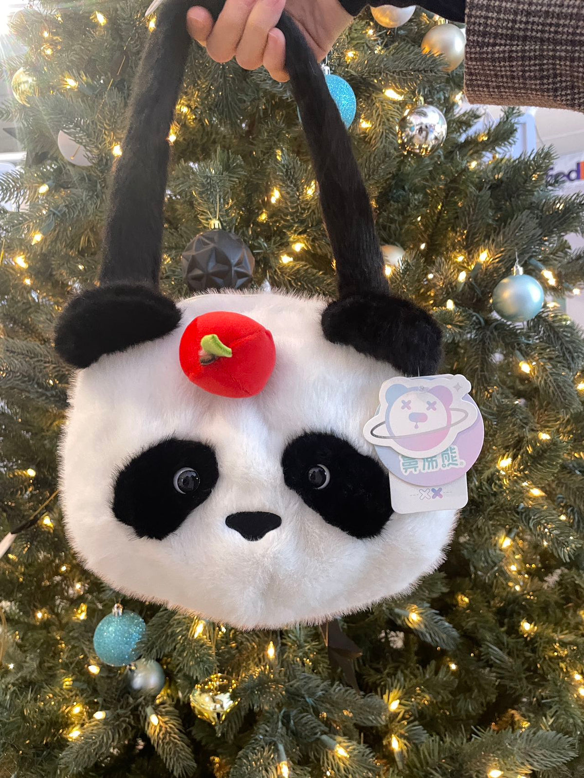 Big eye plush handbag