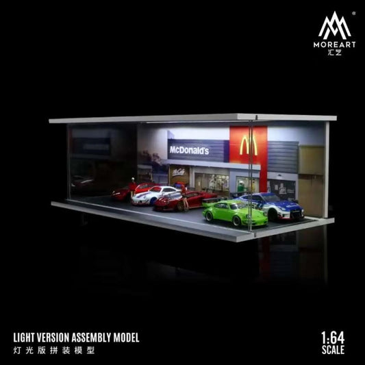 MoreArt 1:64 Parking Lot Scene Model McDonalds