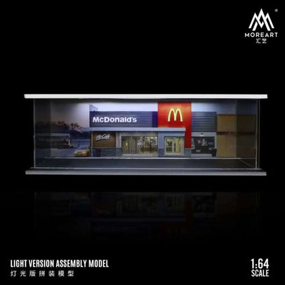 MoreArt 1:64 Parking Lot Scene Model McDonalds