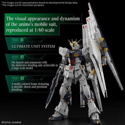 Bandai 1/60 Perfect Grade PG Unleashed Nu Gundam "Char's Counterattack" Plastic Model Kit