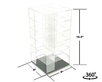 Showcase 1:64 Large 24-Car Display Desk Top Spinner with Cover (8″x 8″x16.25″) – MiJo Exclusives