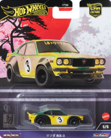HOT WHEELS PREMIUM CAR CULTURE MAZDA RX-3 5 OF 5 METAL DIECAST CAR