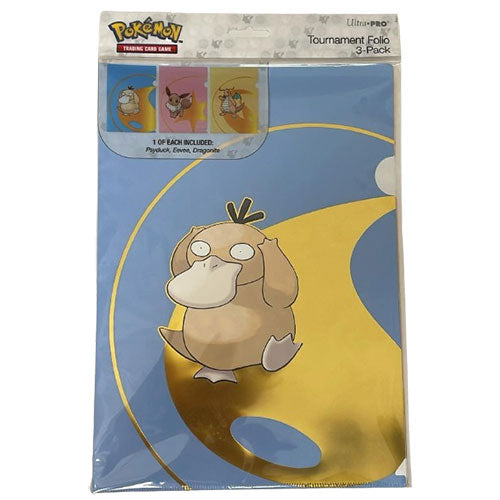 Ultra Pro Pokemon Supplies - Tournament Folios 3-Pack - PSYDUCK, EEVEE & DRAGONITE