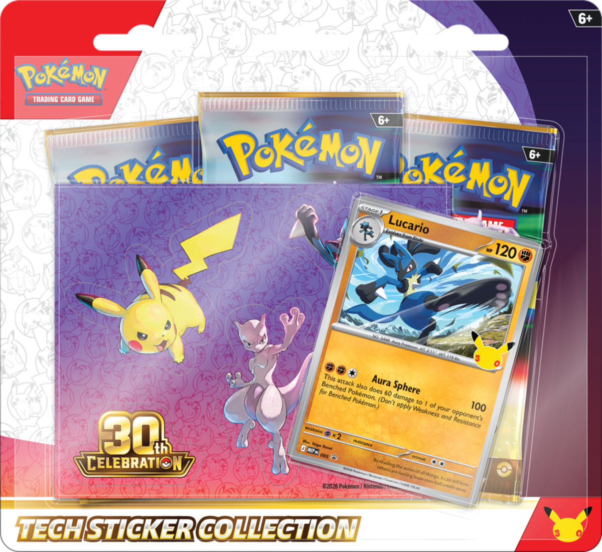 Pokemon TCG: 30th Celebration Tech Sticker Collection - Lucario