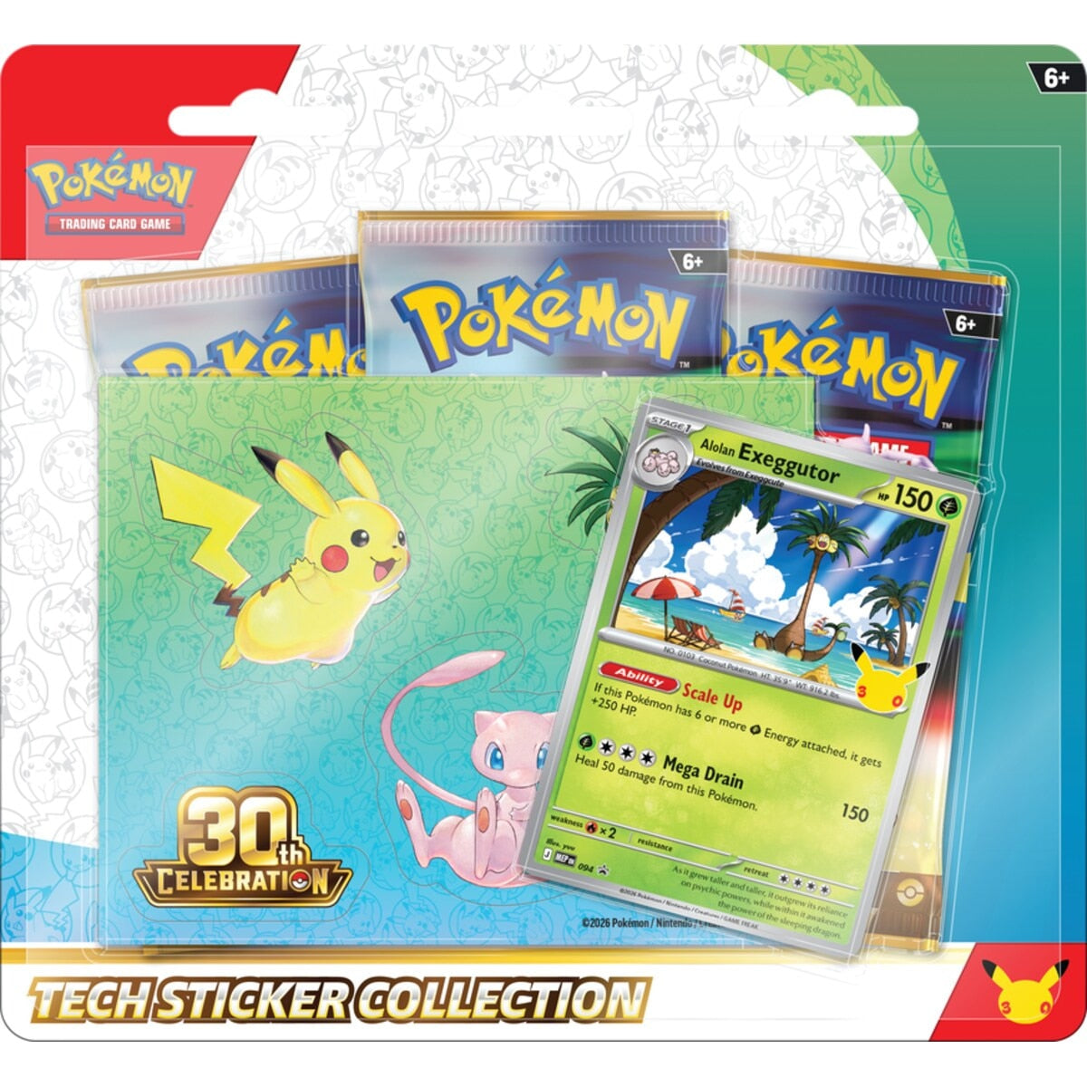 Pokemon TCG: 30th Celebration Tech Sticker Collection - Alolan Exeggutor