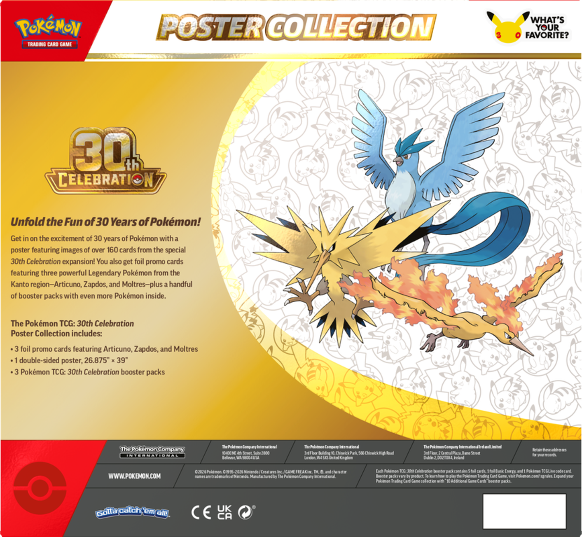 Pokemon TCG: 30th Celebration Poster Collection