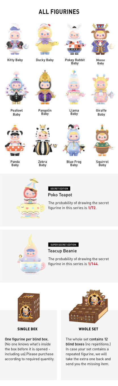 PopMart Pucky elf animal tea party series Blind Box