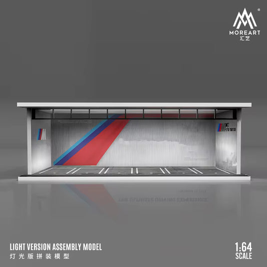 TimeMicro+MoreArt 1:64 AMG Theme Lighting Version Assembled Car Model Parking Garage Scene