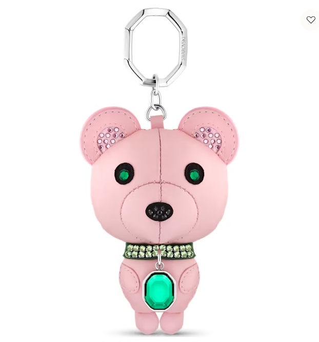 Swarovski 5650128 Icons key ring Bear, Multicolored, Stainless steel