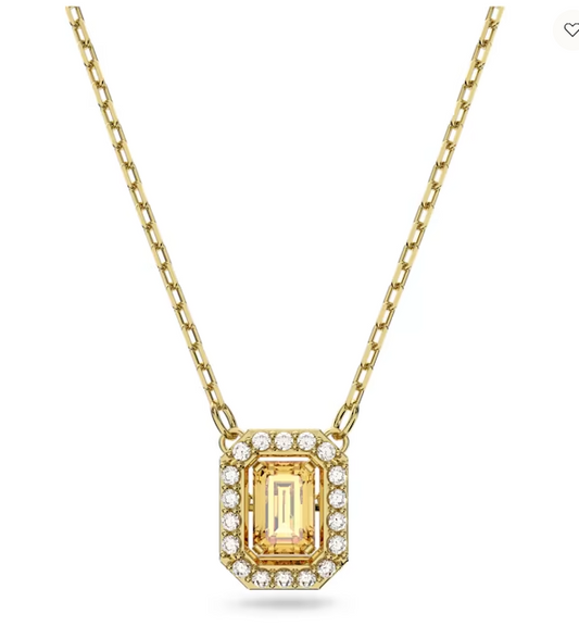 Swarovski 5598421 Millenia necklace Octagon cut, Yellow, Gold-tone plated