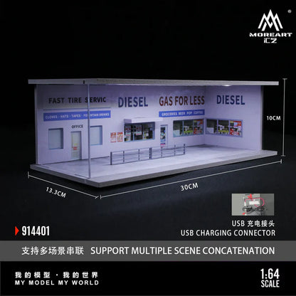 Moreart American Style Gas Station Lighting Scene MO914401